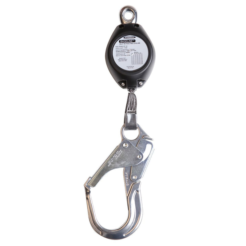 Werner R530007-R 7ft Baseline Web Self-Retracting Lifeline w/ Aluminum Rebar